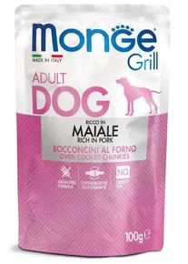 MONGE GRILL vrecko s bravčovým mäsom pre psov 100 g